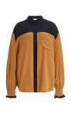 Ulla Johnson Nova Colorblock Silk Blouse In Multi