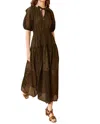 Ulla Johnson Nova Embroidered Cotton Midi Dress In Multi
