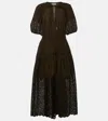 Ulla Johnson Nova Embroidered Cotton Midi Dress In Green