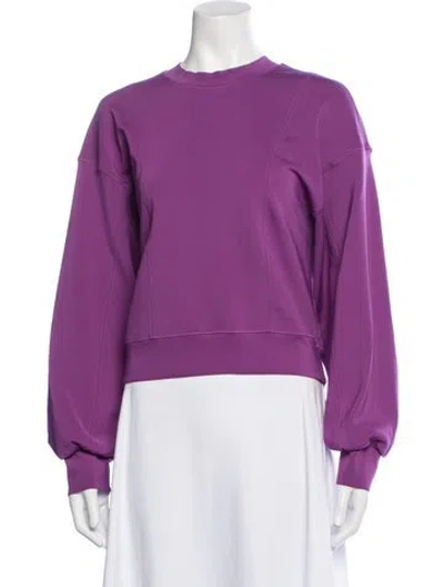 Pre-owned Ulla Johnson Nylon Crew Neck Sweatshirt In Purple