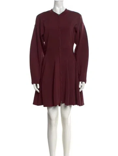 Pre-owned Ulla Johnson Nylon Mini Dress W/ Tags In Burgundy