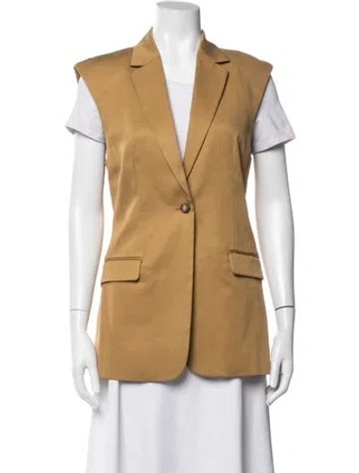 Pre-owned Ulla Johnson Nylon Vest In Brown/yellow