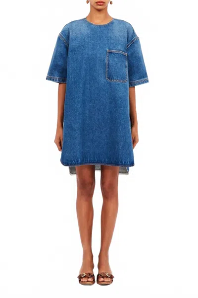 Ulla Johnson Oan Tunic Mini Dress In Danube
