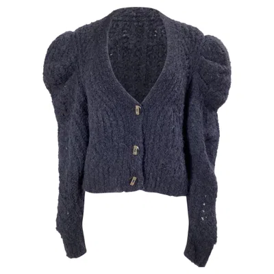 Ulla Johnson Odette Cardigan Navy Blue Wool