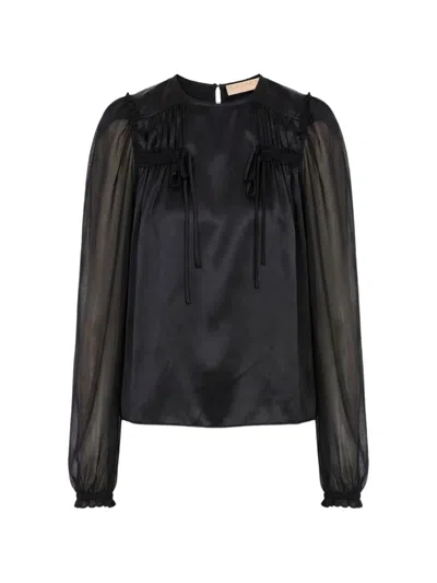 Ulla Johnson Odette Silk Blouse In Black