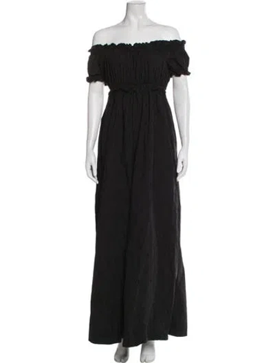 Pre-owned Ulla Johnson Off-the-shoulder Jumpsuit In Gray