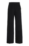 Ulla Johnson Delvine High-rise Pleated Wide-leg Pants In Black