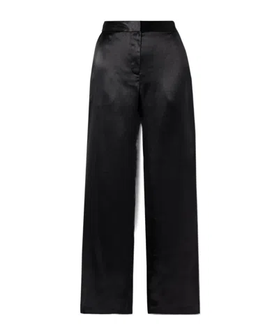 Ulla Johnson Ollie Satin Straight-leg Pants In Black