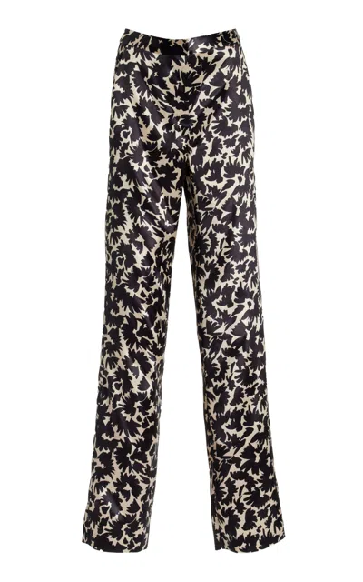 Ulla Johnson Ollie Satin Wide-leg Pants In Print