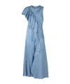 Ulla Johnson Draped Long Dress In Blue