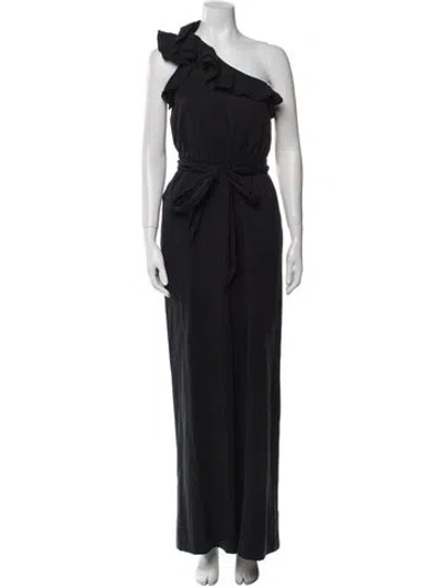 Pre-owned Ulla Johnson One-shoulder Jumpsuit In Black