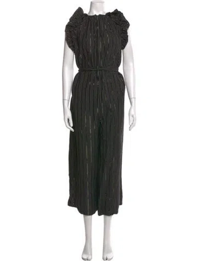 Pre-owned Ulla Johnson One-shoulder Jumpsuit In Black