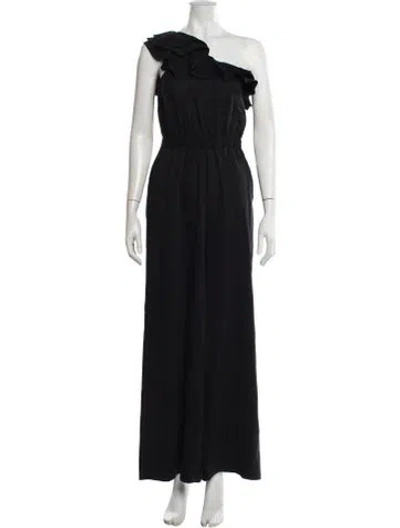 Pre-owned Ulla Johnson One-shoulder Jumpsuit In Black