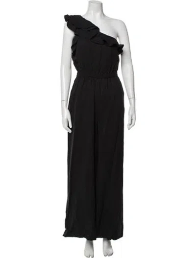 Pre-owned Ulla Johnson One-shoulder Jumpsuit In Black