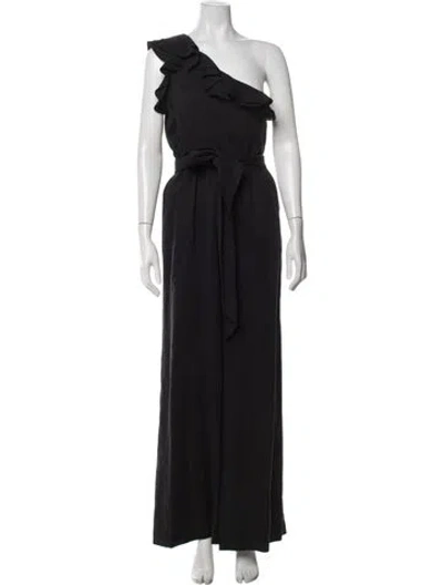 Pre-owned Ulla Johnson One-shoulder Jumpsuit In Black