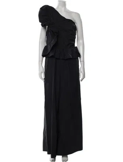 Pre-owned Ulla Johnson One-shoulder Jumpsuit In Black