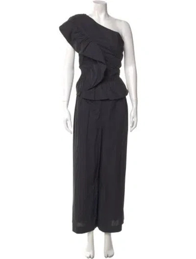 Pre-owned Ulla Johnson One-shoulder Jumpsuit In Gray