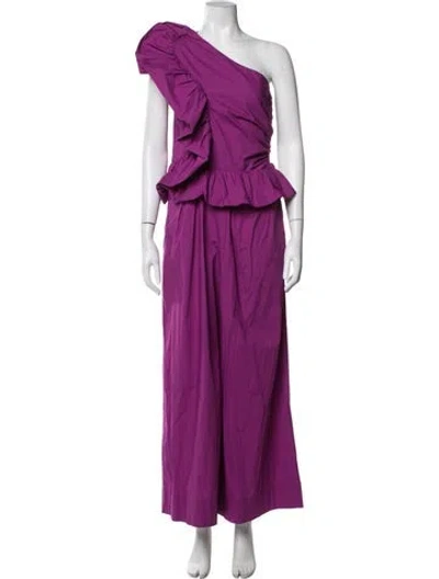 Pre-owned Ulla Johnson One-shoulder Jumpsuit In Purple