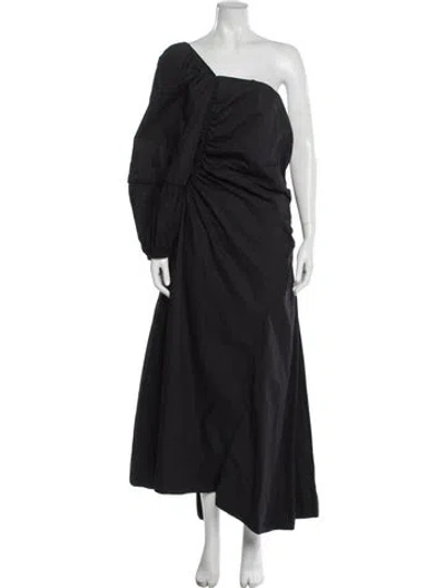 Pre-owned Ulla Johnson One-shoulder Long Dress In Blue