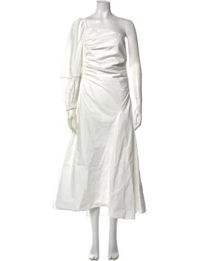 Pre-owned Ulla Johnson One-shoulder Long Dress In White