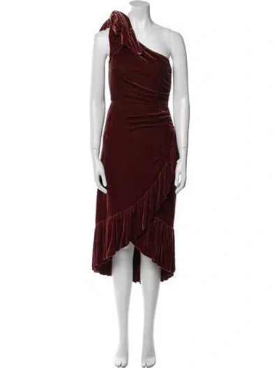 Pre-owned Ulla Johnson One-shoulder Midi Length Dress In Brown