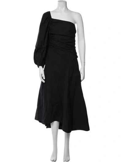 Pre-owned Ulla Johnson One-shoulder Midi Length Dress In Gray