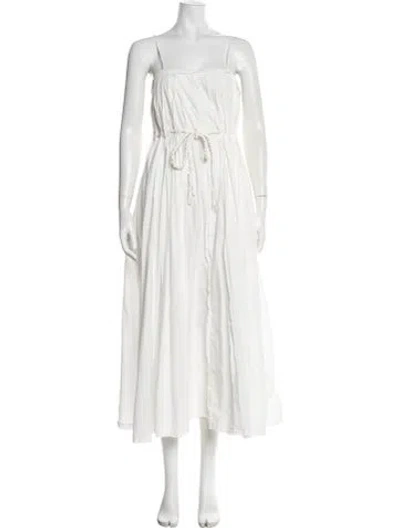 Pre-owned Ulla Johnson One-shoulder Midi Length Dress In White