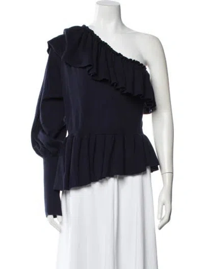 Pre-owned Ulla Johnson One-shoulder Sweater In Blue