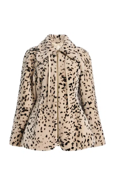 Ulla Johnson Oona Zip-up Shearling Coat In Neutral