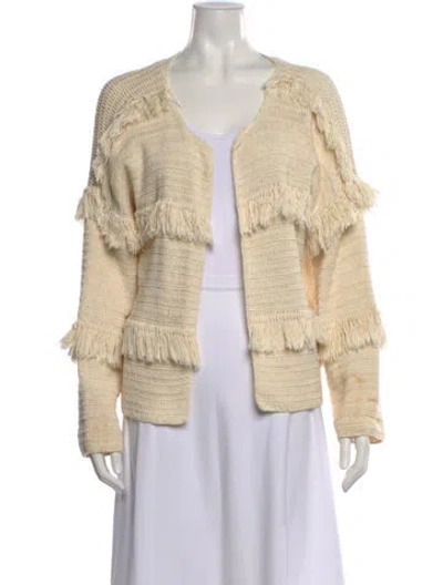 Pre-owned Ulla Johnson Open Front Sweater In Neutral