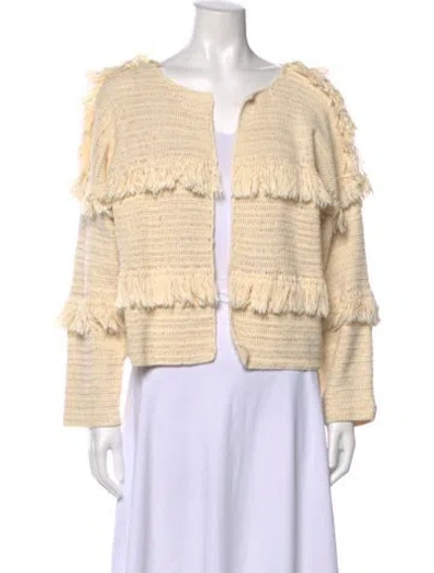 Pre-owned Ulla Johnson Open Front Sweater In Neutral