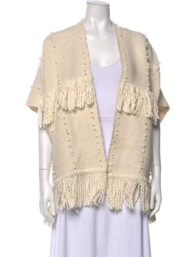 Pre-owned Ulla Johnson Open Front Sweater In Neutral