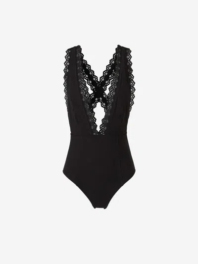 Ulla Johnson Ophelia Lycra Swimsuit In Black