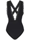 Ulla Johnson Ophelia Lycra Swimsuit In Black