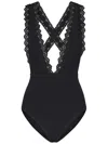 Ulla Johnson Ophelia Lycra Swimsuit In Black