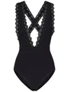 Ulla Johnson Ophelia Lycra Swimsuit In Black