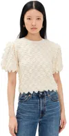 Ulla Johnson Ophelia Scalloped Ruffle Top In Pristine