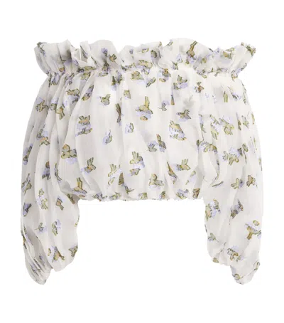 Ulla Johnson Organza Ondine Blouse In White