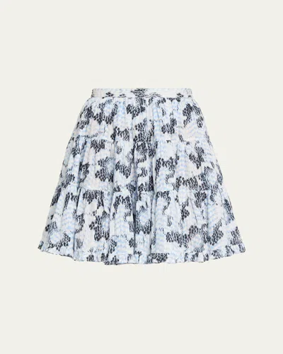 Ulla Johnson Oriane Cotton Mini Skirt Ciel In Multi