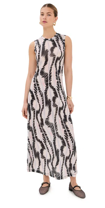 Ulla Johnson Orla Printed Lyocell-jersey Midi Dress In Obsidian