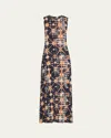 Ulla Johnson Orla Sleeveless Midi Dress In Phoenix In Multi