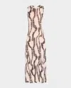 Ulla Johnson Orla Printed Lyocell-jersey Midi Dress In Obsidian
