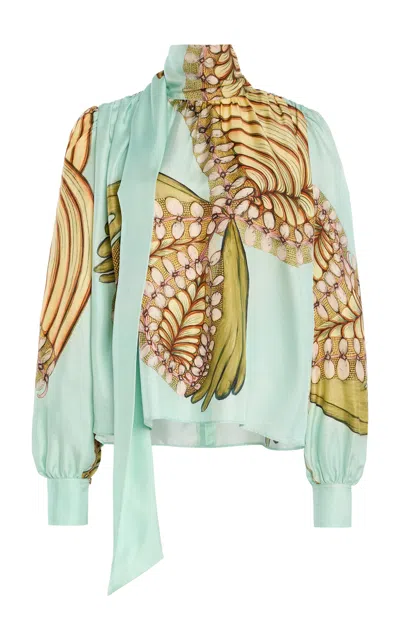Ulla Johnson Ornament Blouse In Green