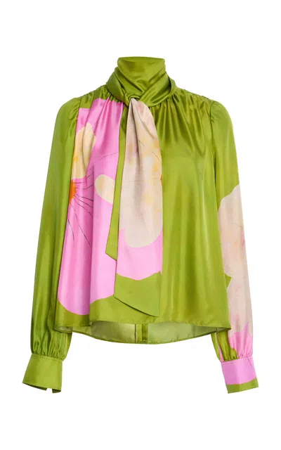 Ulla Johnson Ornament Printed Silk Blouse In Animal Print