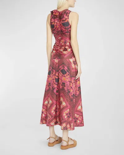 Ulla Johnson Othella Sleeveless Printed Silk Midi Dress In Multi