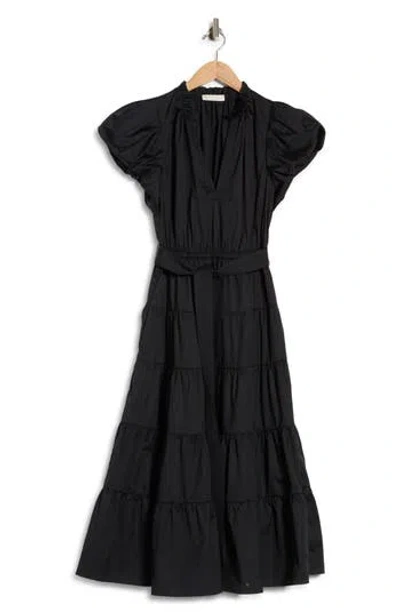 Ulla Johnson Ottilie Cotton Midi Dress In Black