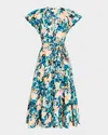 Ulla Johnson Ottilie Puff Sleeve Cotton Maxi Dress In Multi Pattern