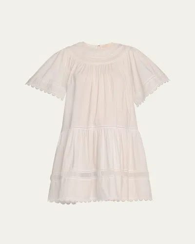 ULLA JOHNSON OUMI COTTON LACE MINI DRESS
