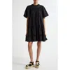 Ulla Johnson Scalloped Cotton Minidress In Black