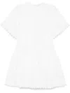 Ulla Johnson Oumi Crochet And Chiffon-trimmed Poplin Mini Dress